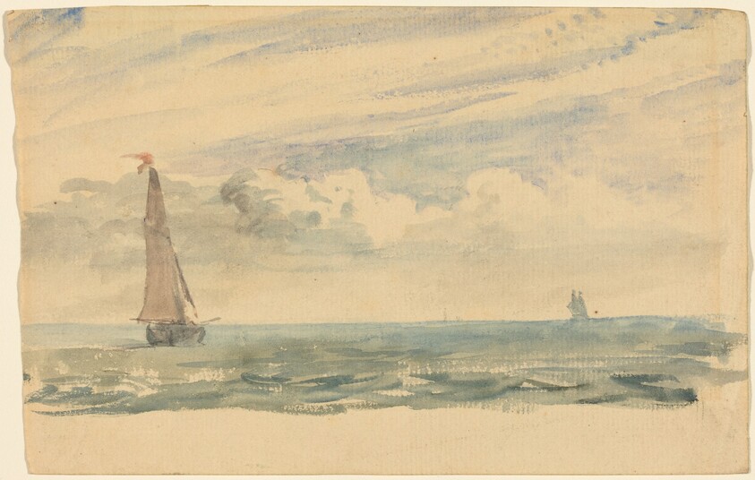 A Seascape with Two Sail Boats