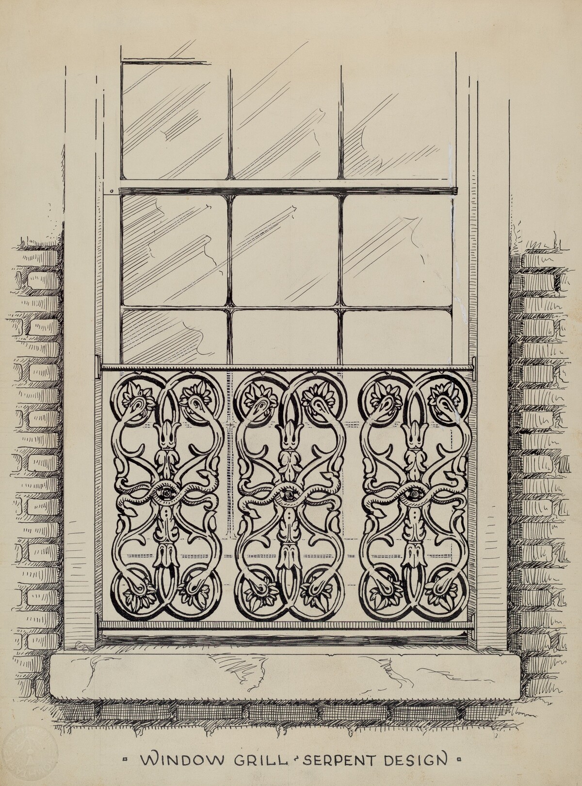 Cast Iron Window Grill