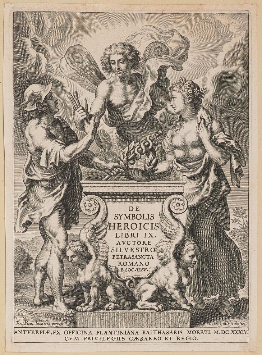 Title Page for Silvester Pietrasanta, De Symbolis Heroicis