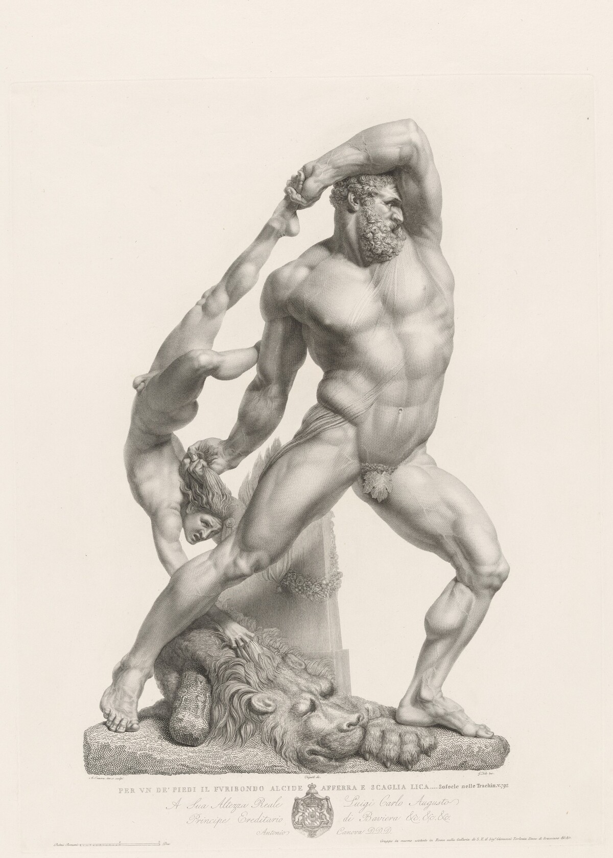 Hercules and Lichas, Seen from the Front