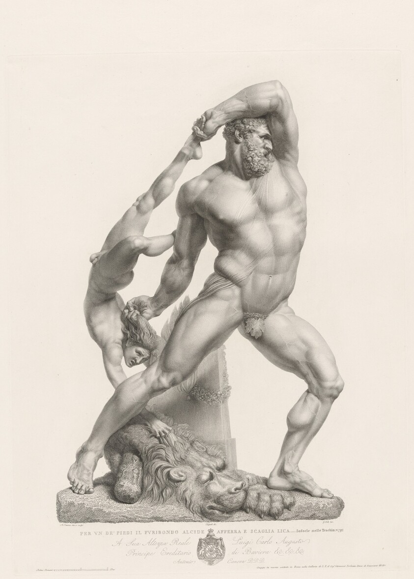 Hercules and Lichas, Seen from the Front