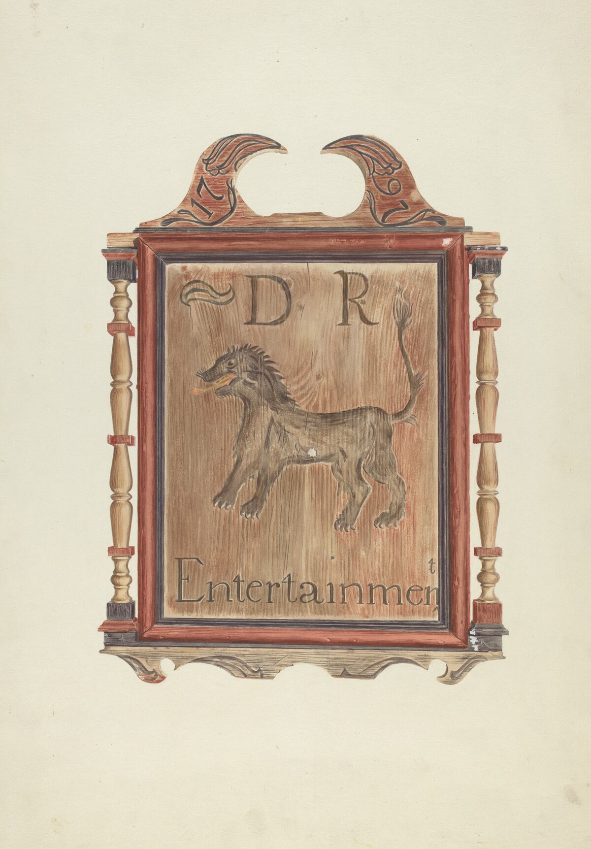 David Reed's Tavern Sign (verso)