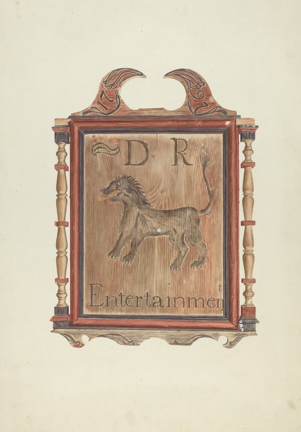 David Reed's Tavern Sign (verso)