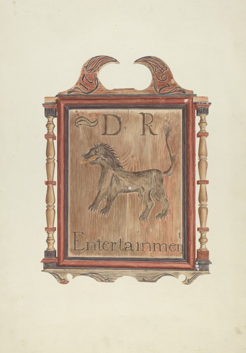 David Reed's Tavern Sign (verso)