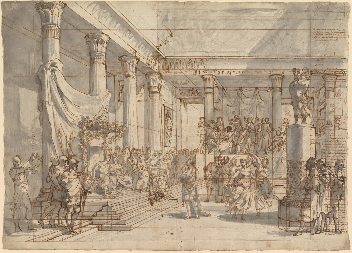 Timotheus Playing the Lyre before Alexander and Thaïs in the Hall of the Palace at Persepolis