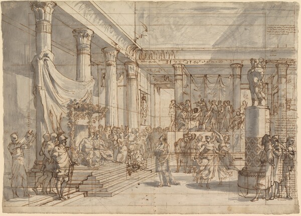Timotheus Playing the Lyre before Alexander and Thaïs in the Hall of the Palace at Persepolis