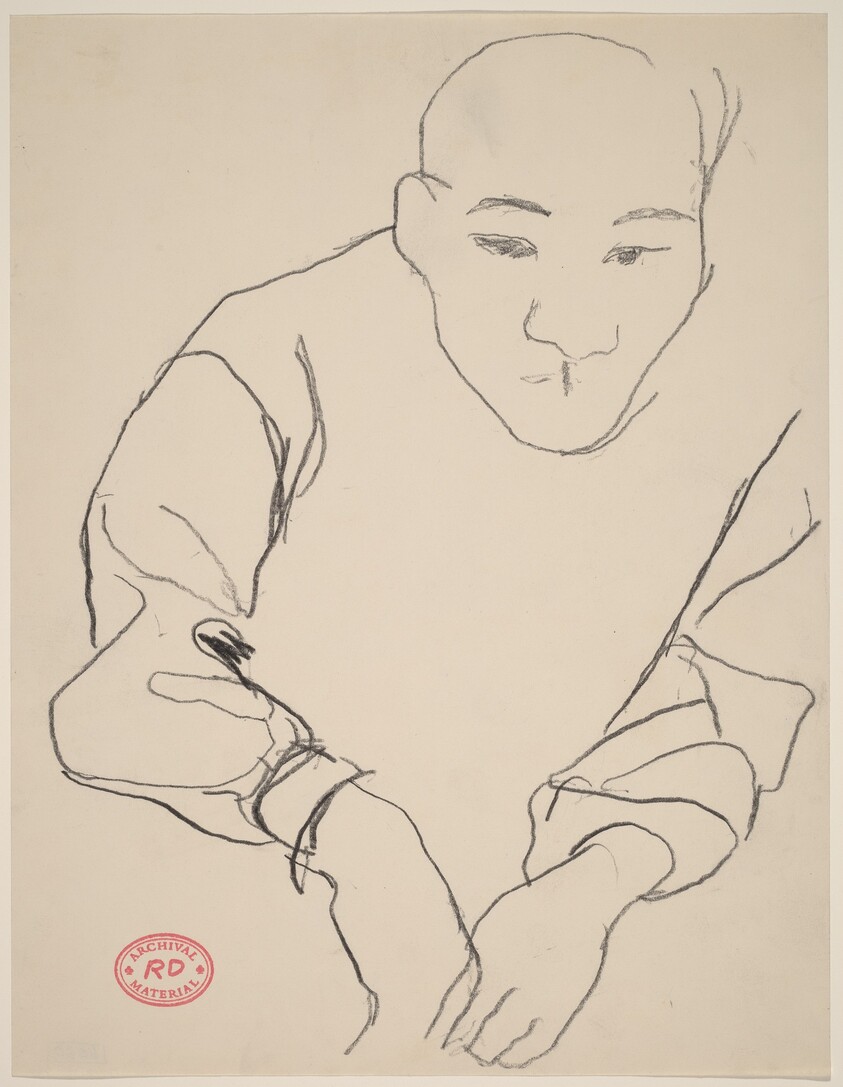 Untitled [Asian man leaning forward]