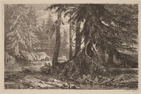 Essais de gravure à l'eau forte par Alexandre Calame, III, pl. 16, Alexandre Calame, 1845