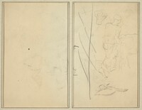 Woman with Cow, and Goose; Counterproof [verso], Paul Gauguin, 1884-1888