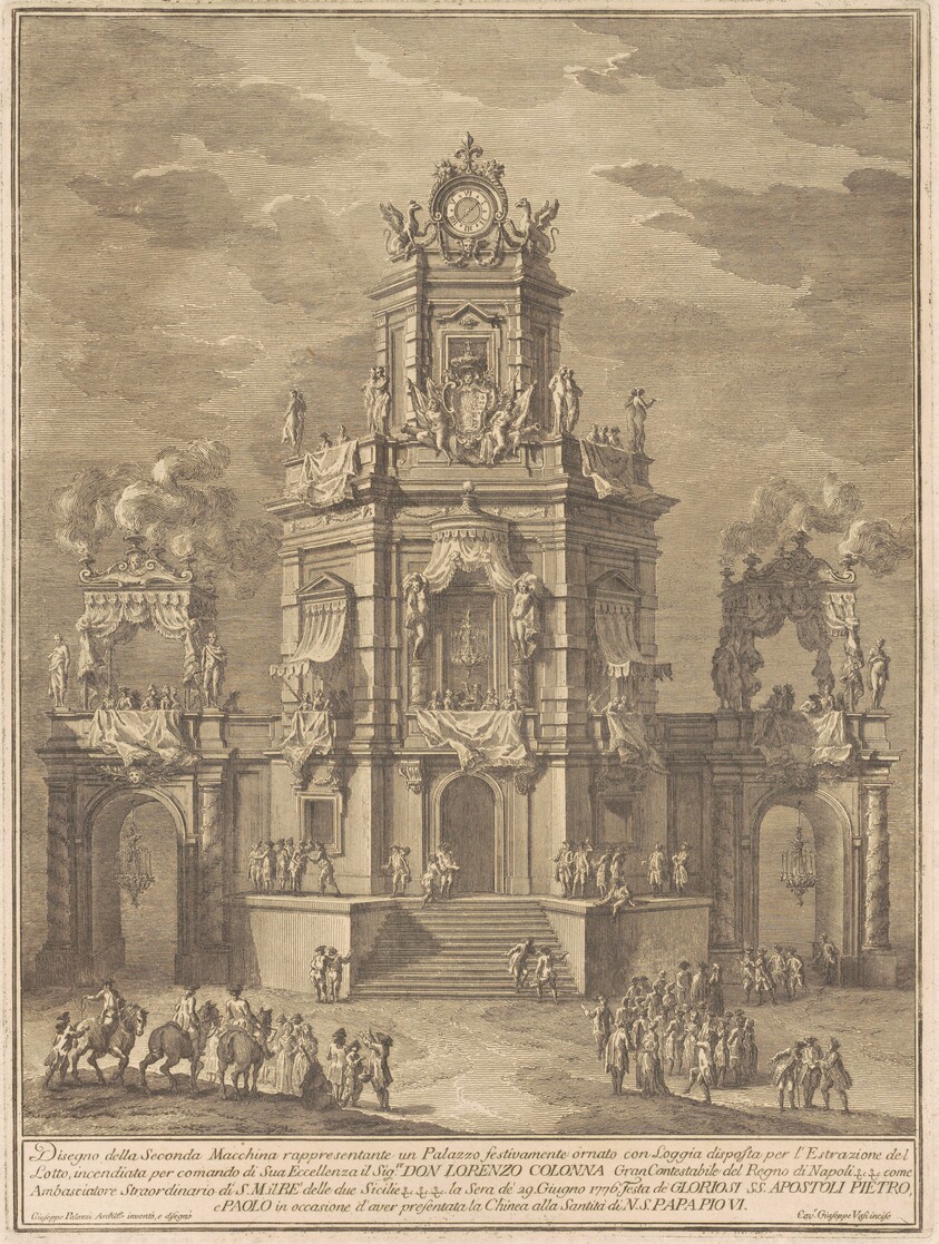 The Seconda Macchina for the Chinea of 1776: A Palace with a Loggia for the Lottery Draw
