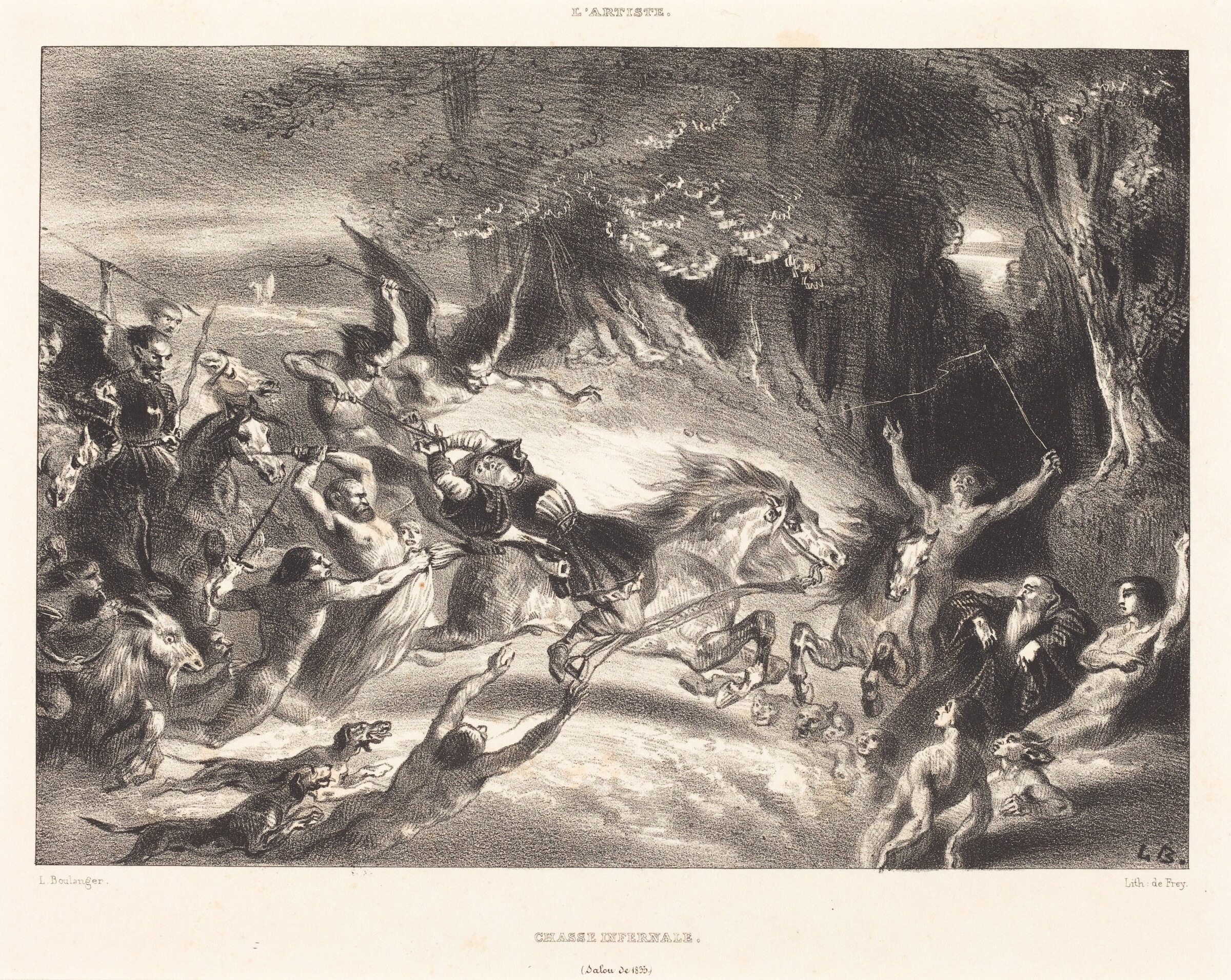 Chasse Infernale, Louis-Candide Boulanger, 1835