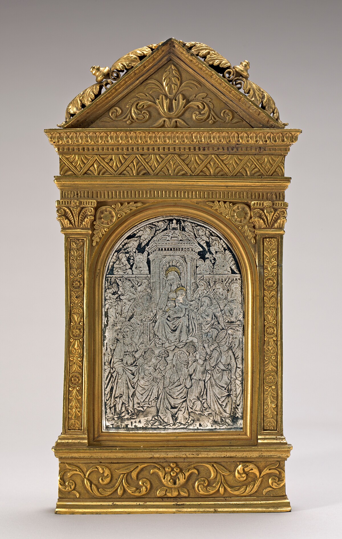 Pax with the Madonna and Child Enthroned with Saints