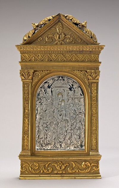 Pax with the Madonna and Child Enthroned with Saints