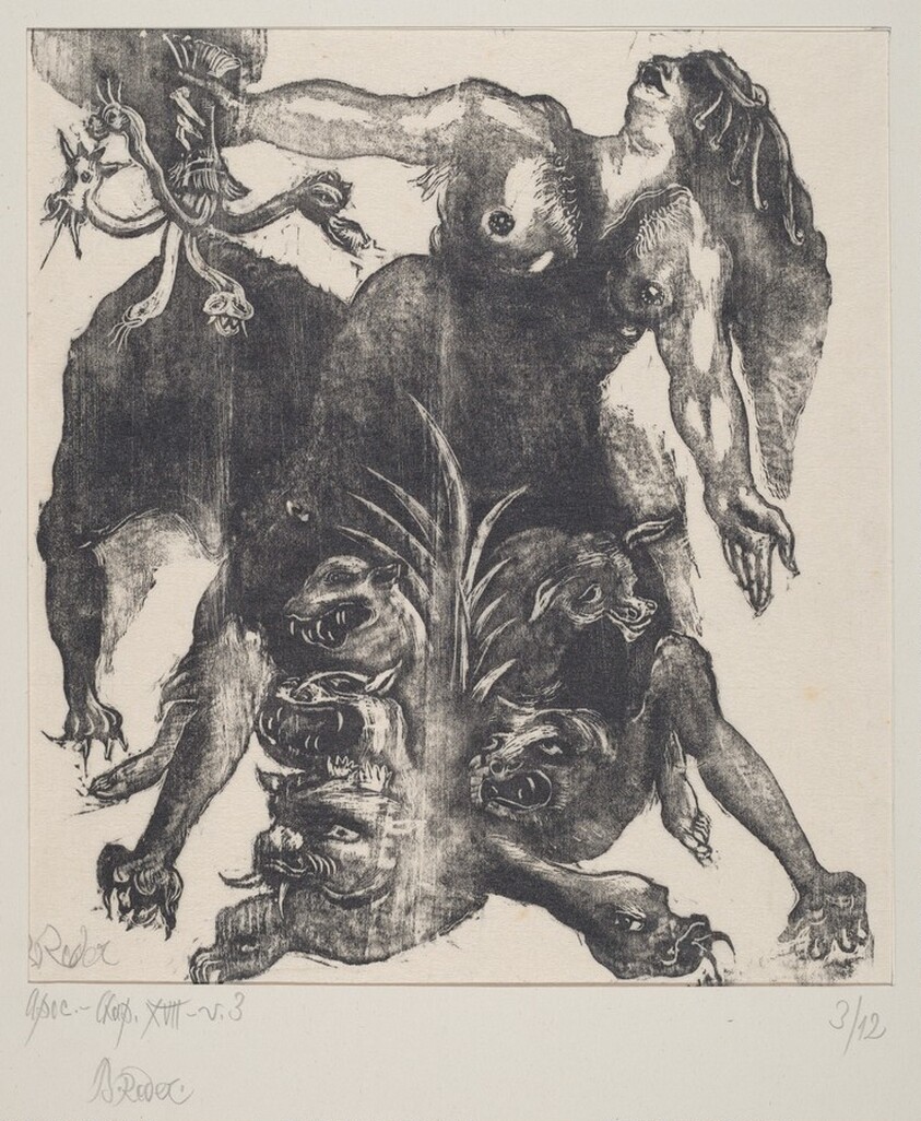 "And I saw a woman sit upon a scarlet coloured beast..." XVII.3