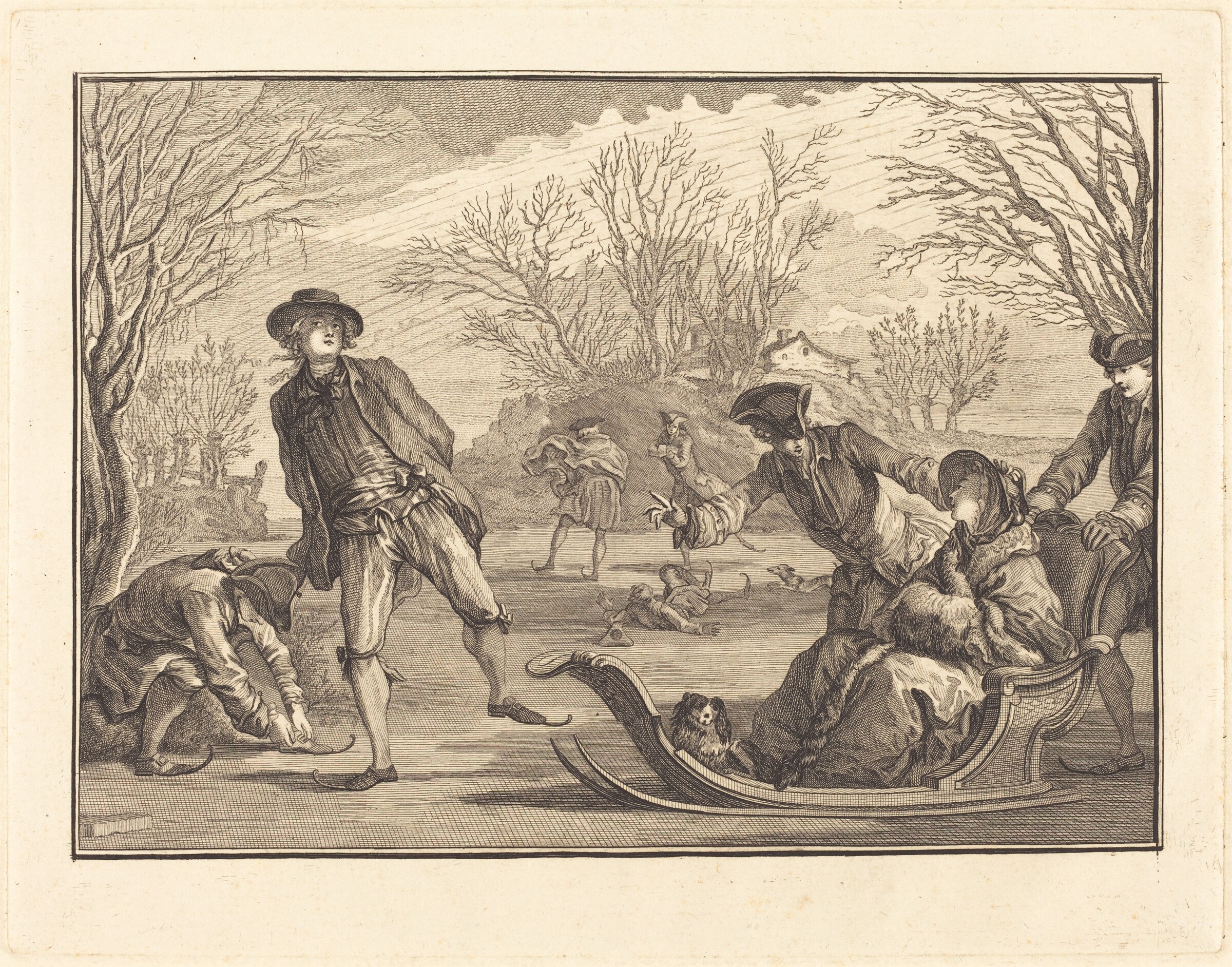 L'hiver, Joseph de Longueil after Charles Eisen