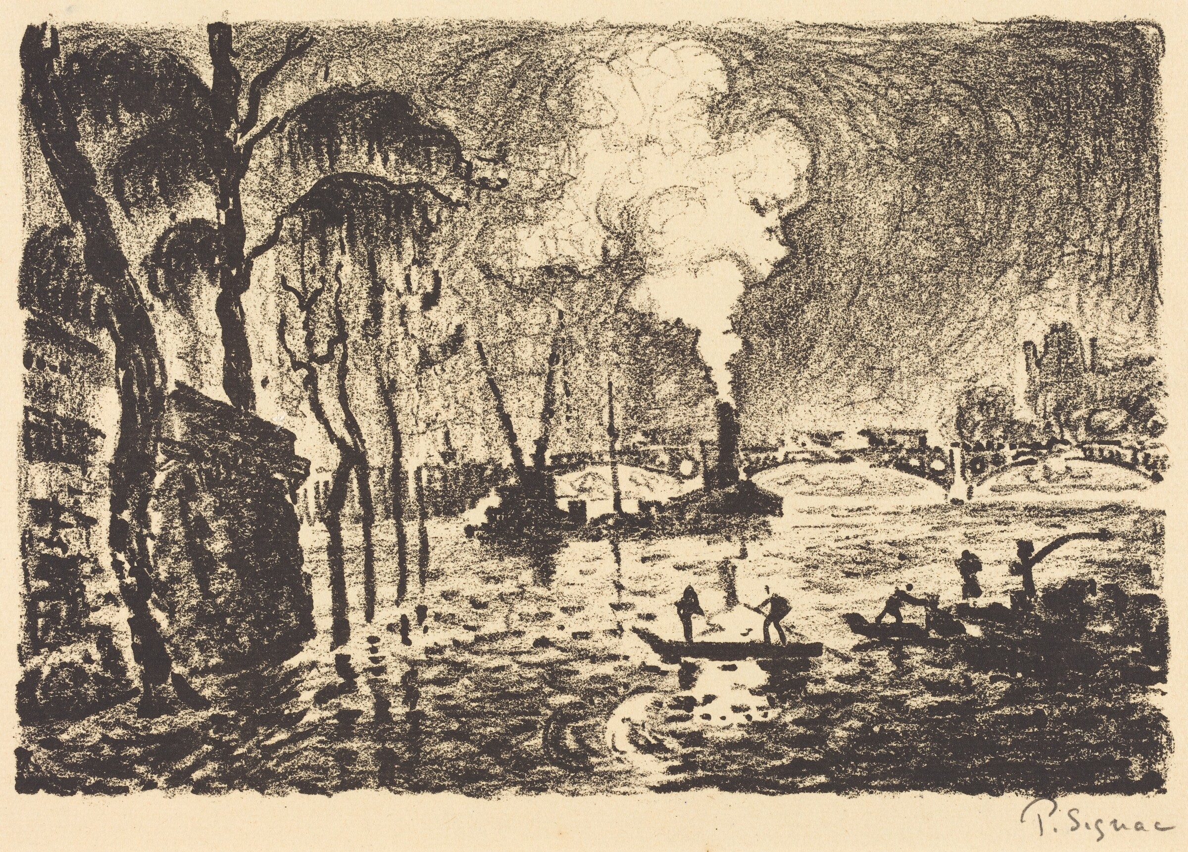 The Flooded Seine in 1910 (La Seine en crue, en 1910), Paul Signac, 1923