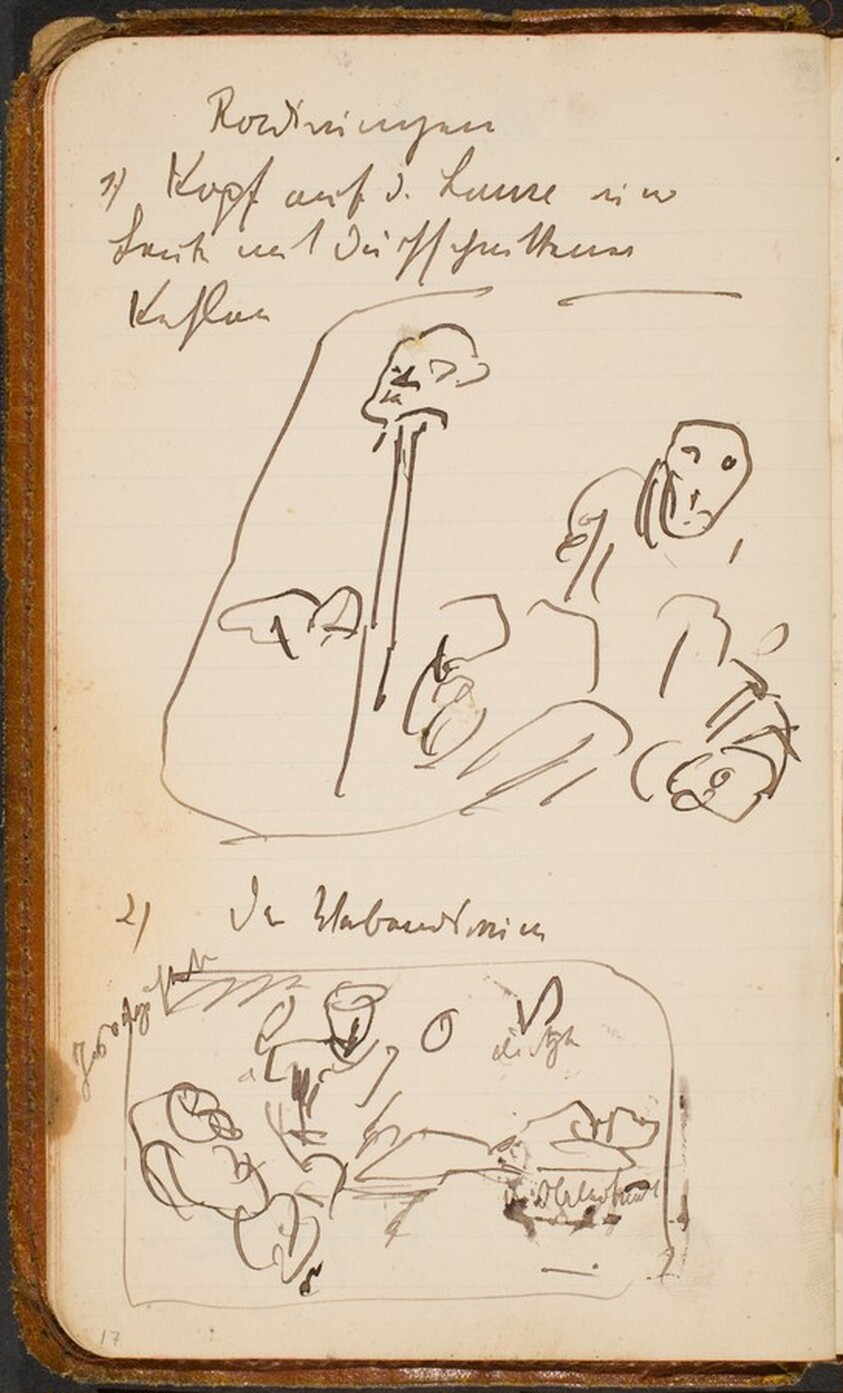 Zwei Skizzen und Notizen (Two Sketches with Notations) [p. 17]