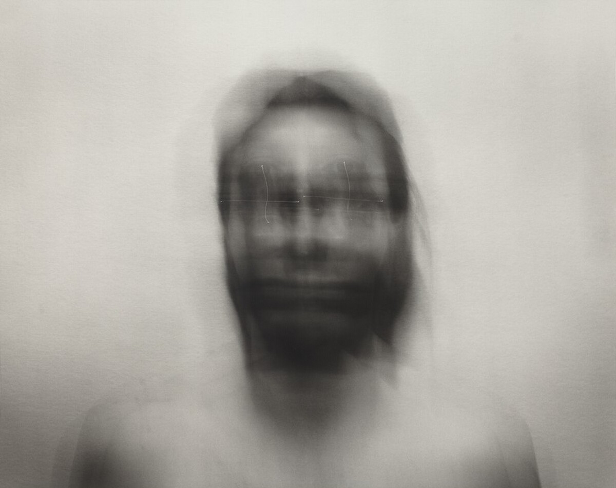 Self-Portrait: Horizontal Motion, Medium, Bisected by Vertical Motion, Medium