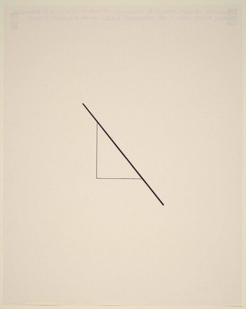 Diagonal/Right Angle 1 Diagonal of Two Fused Straight Lines; Right Angle of Straight Lines