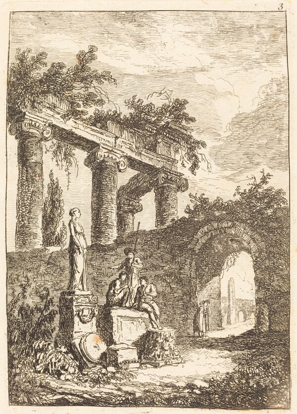 The Statue before the Ruins