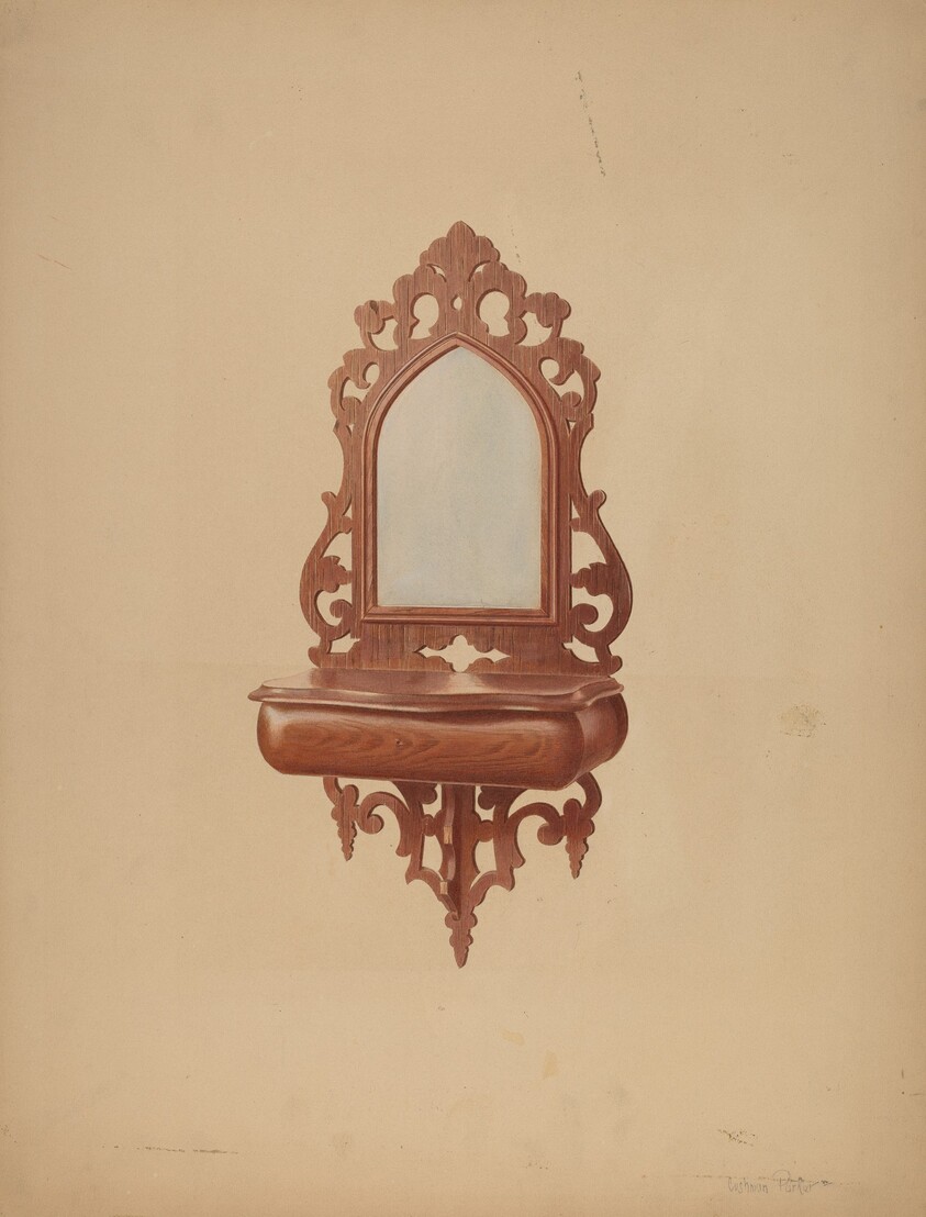 Mahogany Shaving Mirror