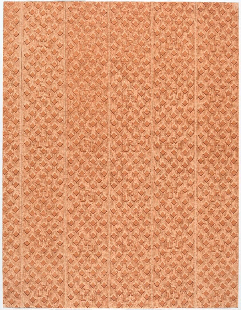 Endpaper with the Initials LJR