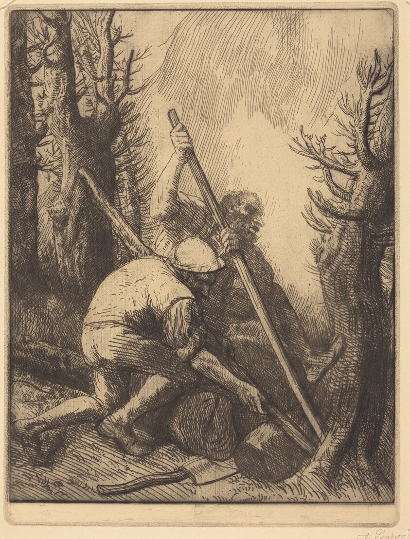 Woodcutters, 3rd plate (Les bucherons)