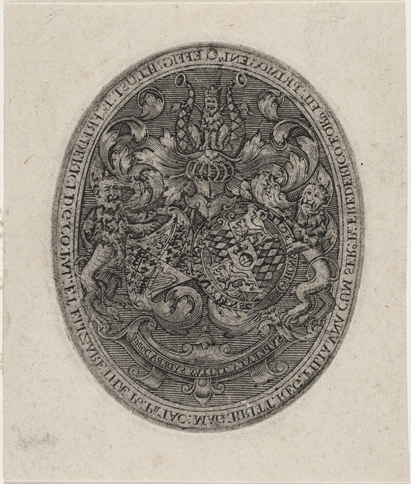 Shields of Frederick V, Elizabeth, and  Prince Frederick Henry