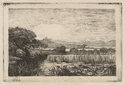 Village Overlooking a Bay
