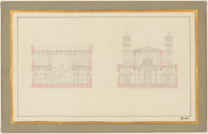 Section of the Crossing and the West End of a Cathedral for Berlin