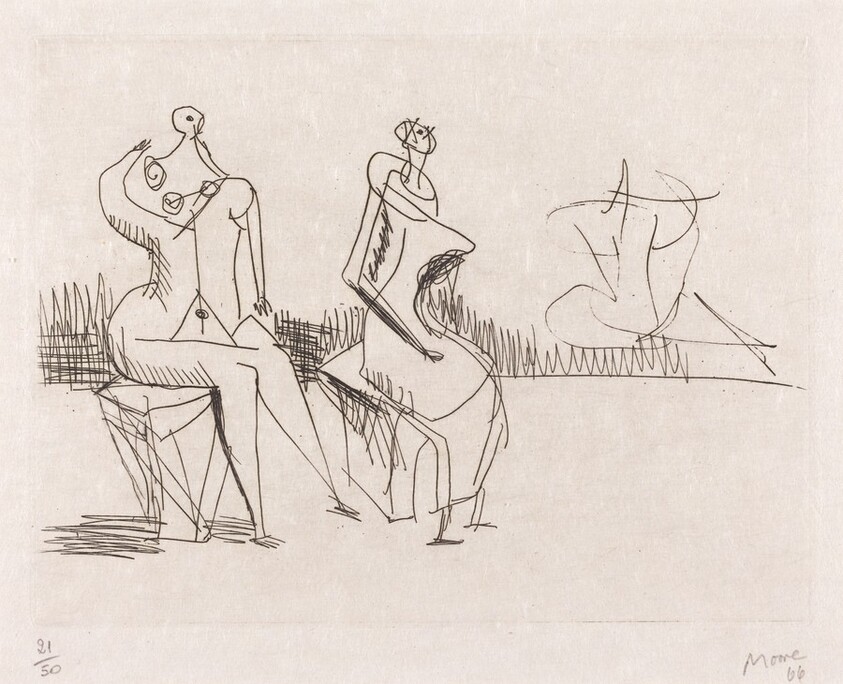Two Seated Figures II