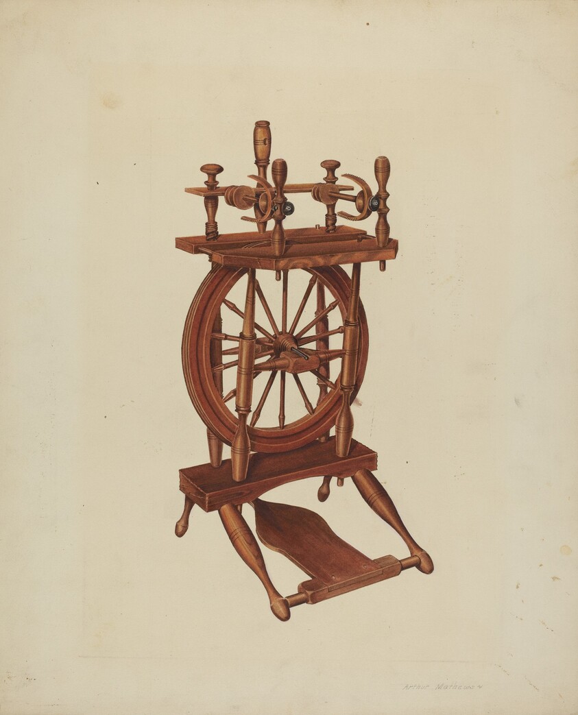 Wood Spinning Wheel