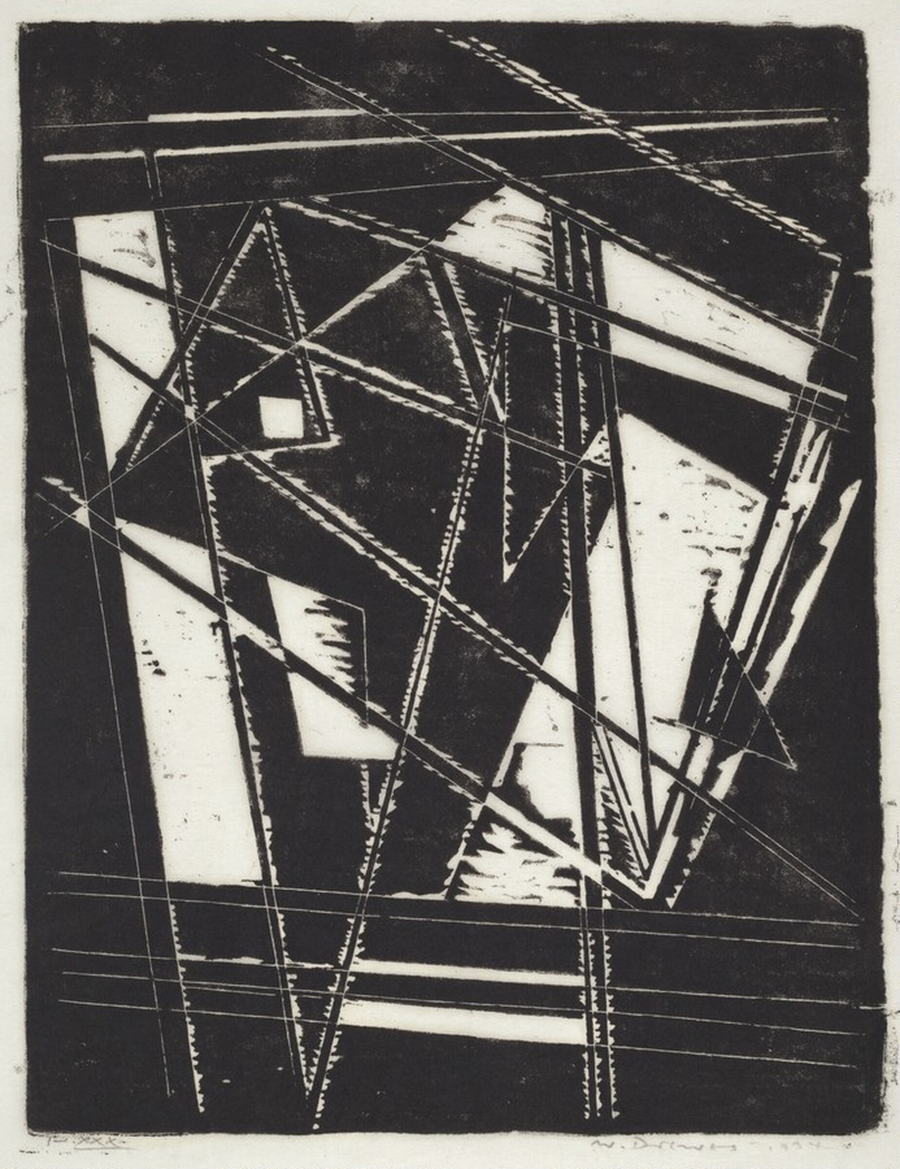 Composition II - Window Construction on Window, Werner Drewes, 1934