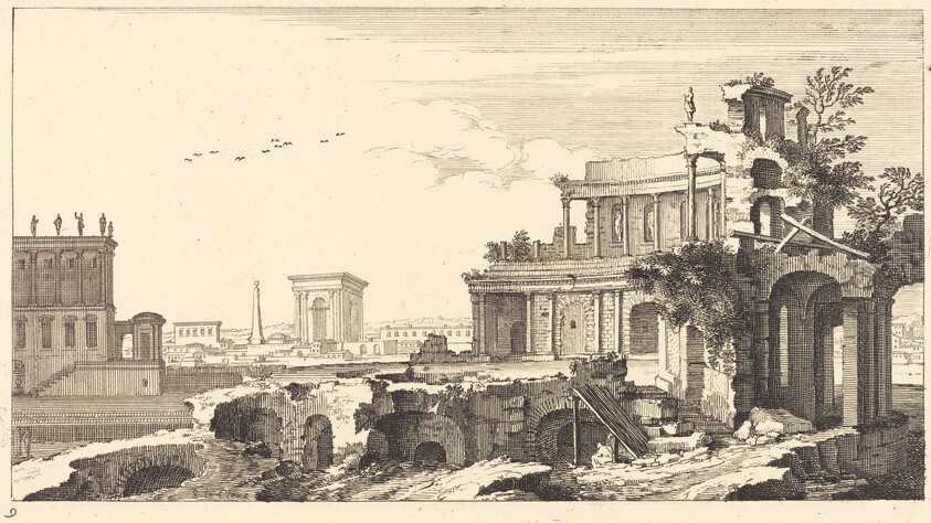 Landscape with Classical Ruins