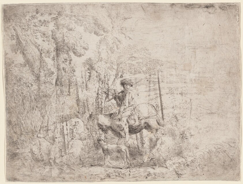 Young Shepherd on Horseback