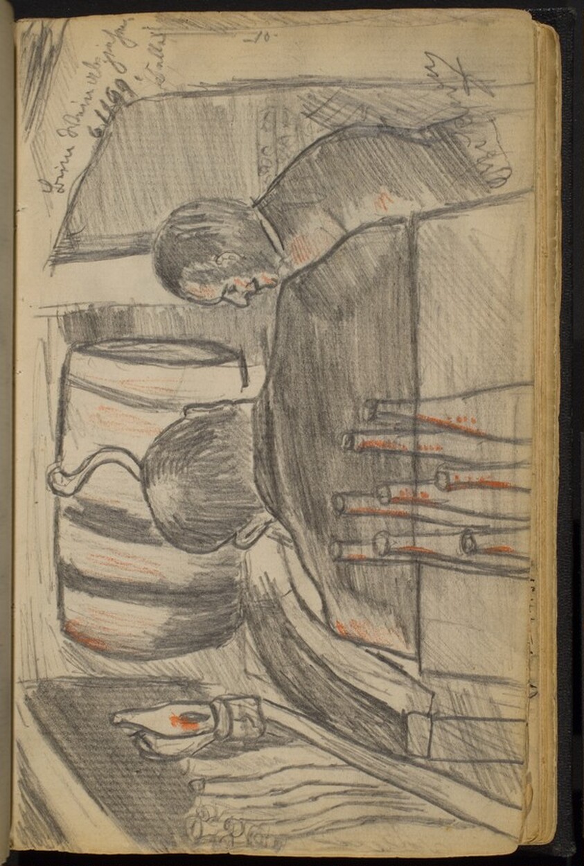 Two Men with Wine Bottles