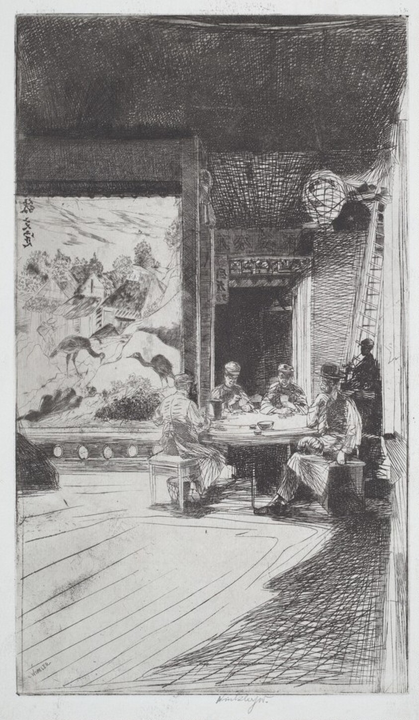 Chinese Card Players (plate A)
