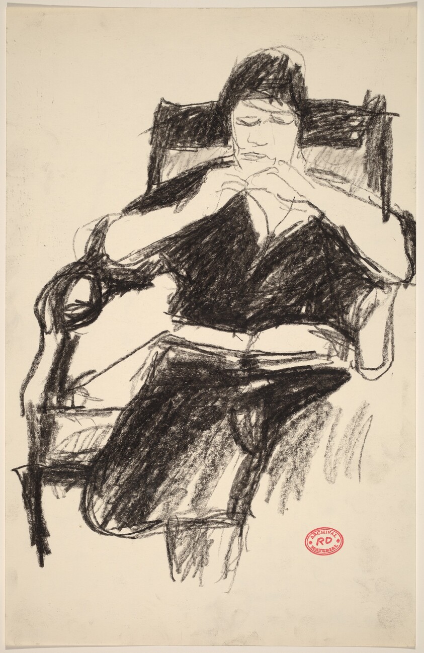 Untitled [seated woman with book in her lap]