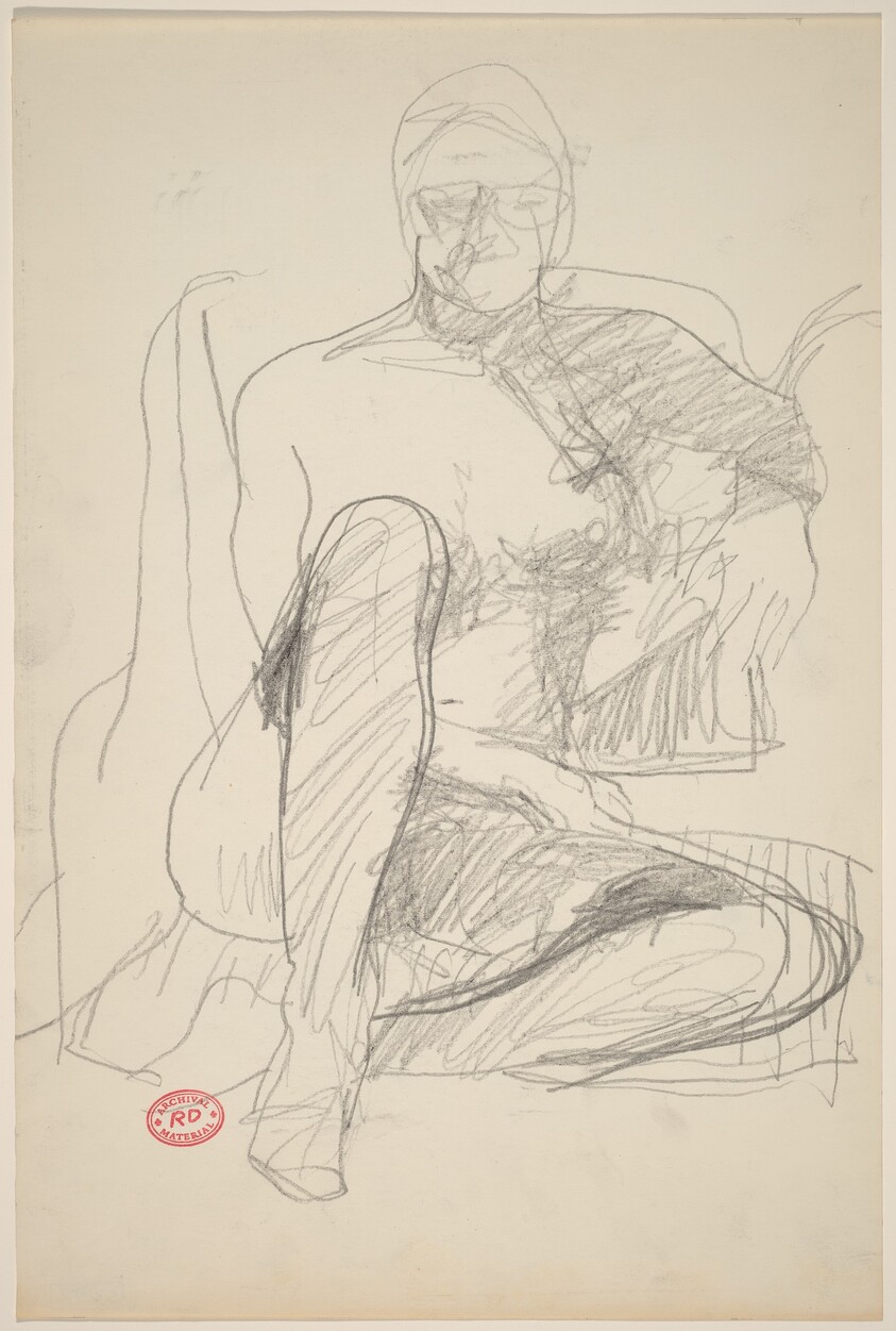 Untitled [seated woman with raised knee]