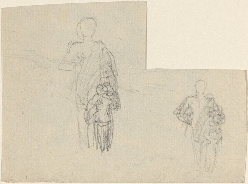Two Studies of Standing Figure and Child