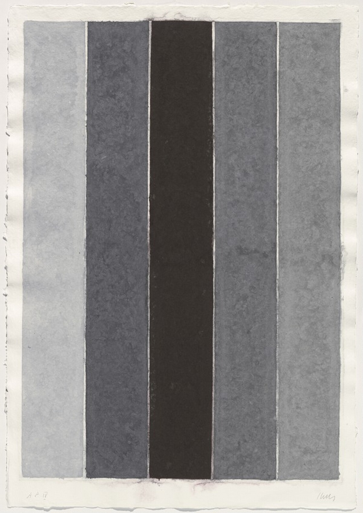 Colored Paper Image IX  (Four Grays with Black I)