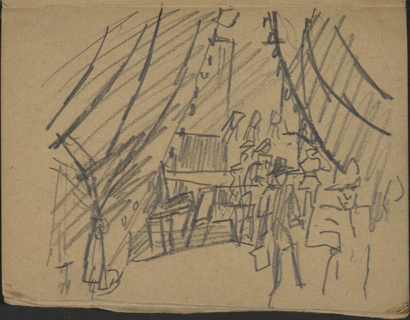 Blick in ein Interieur durch einen Vorhang (Curtains Drawn) [p. 5]