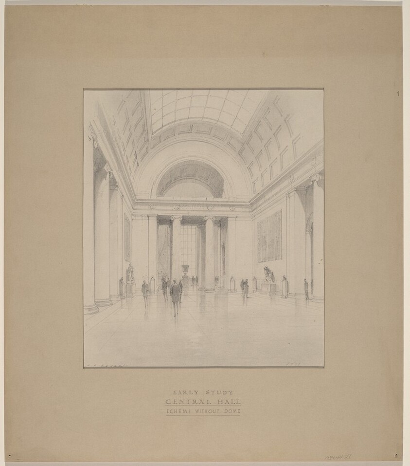 Early Study: Central Hall Scheme without Dome