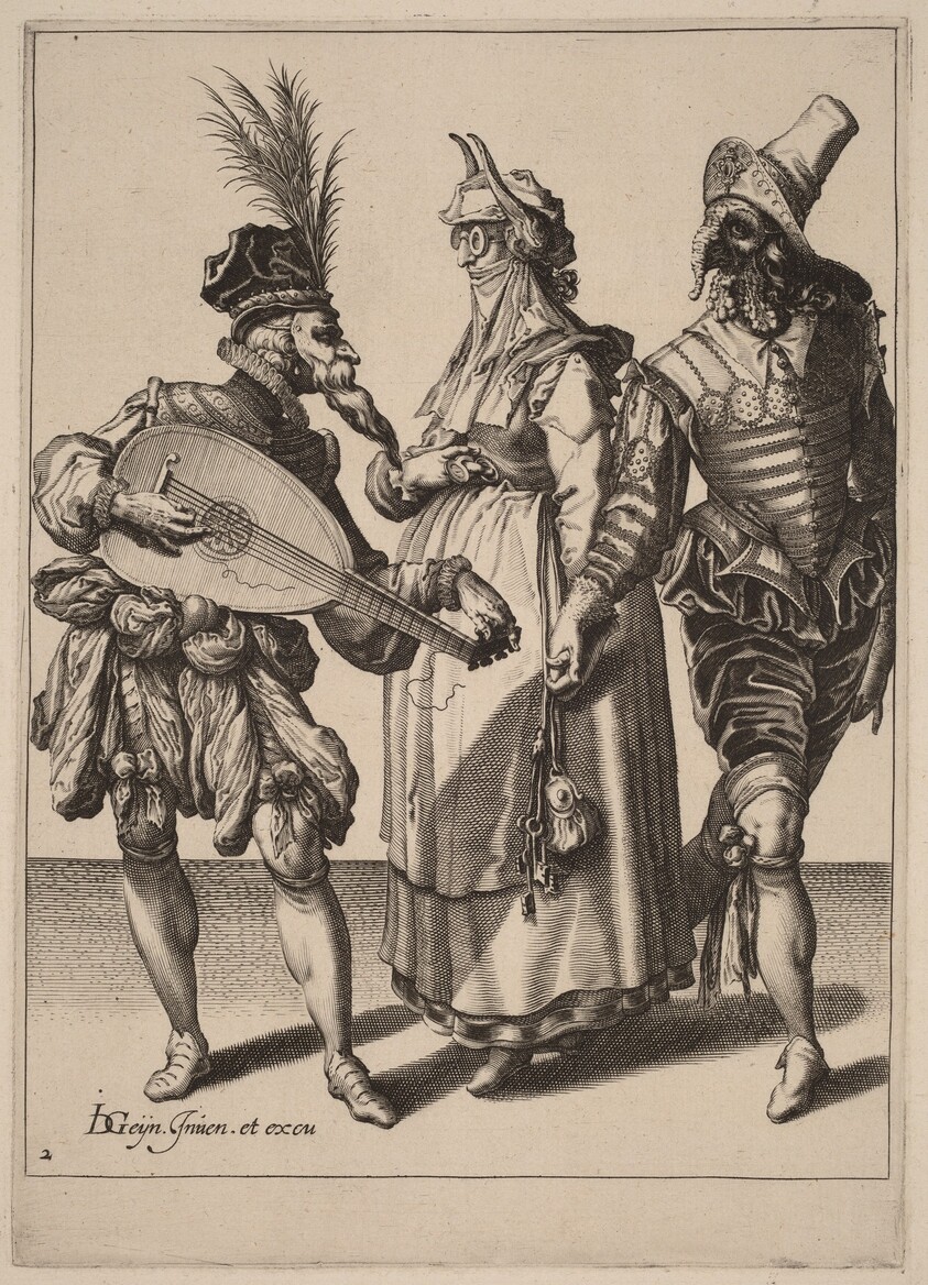 A Couple Addressed by a Lute Player