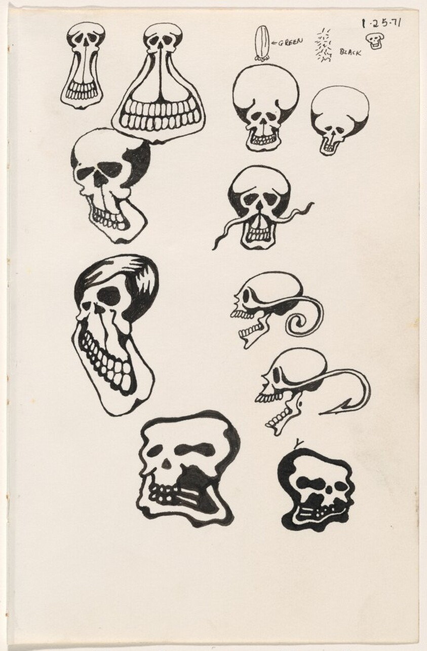 Untitled 1-25-71 [study for "tattoo" book]