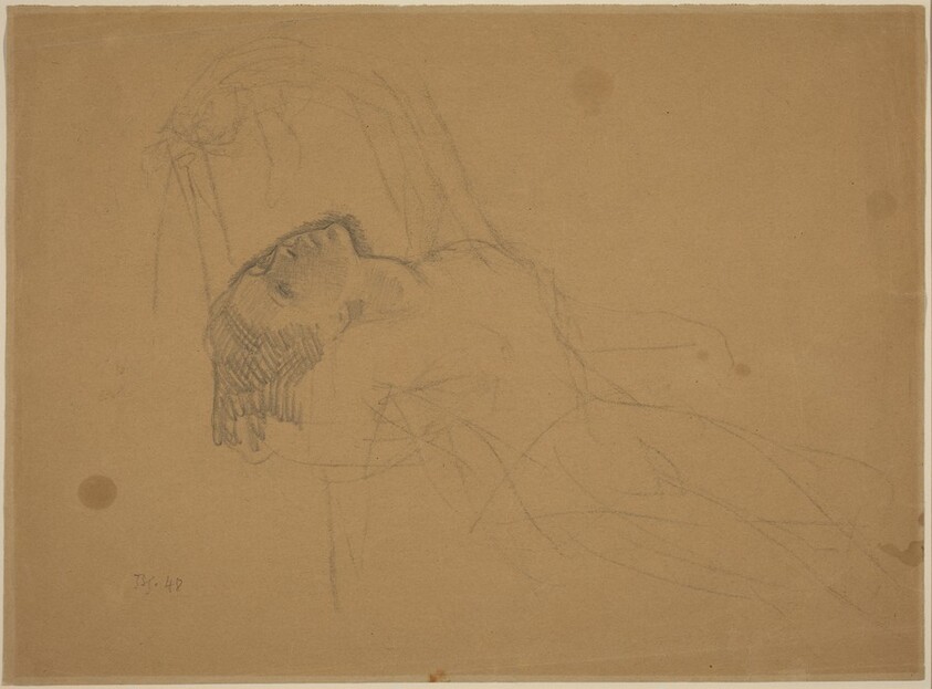 Nude Girl Stretched Out on a Chair [recto]