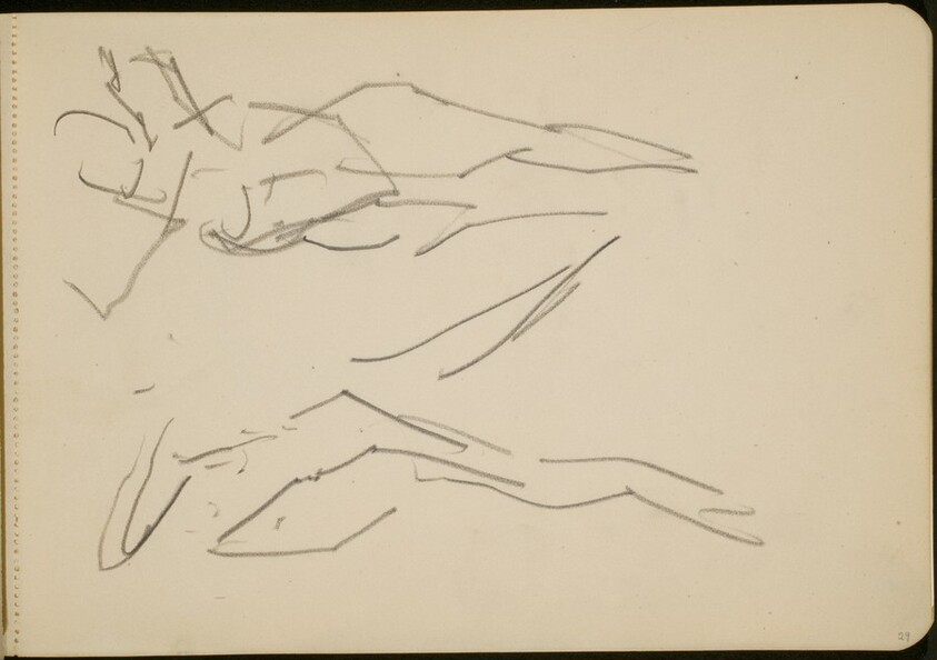Studie zweier tanzender Figuren (Study of Two Dancing Figures) [p. 29]