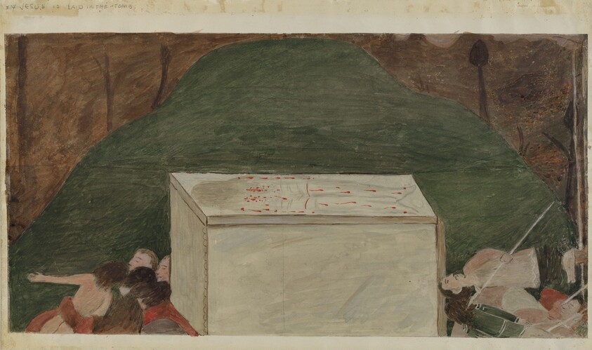 Station of the Cross No. 14: "Jesus is Laid in His Tomb"
