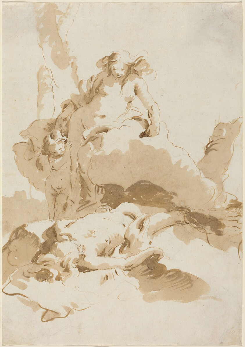 Venus and Cupid Discovering the Body of Adonis