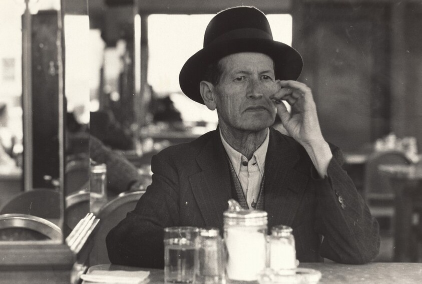 Man at lunch counter--San Francisco